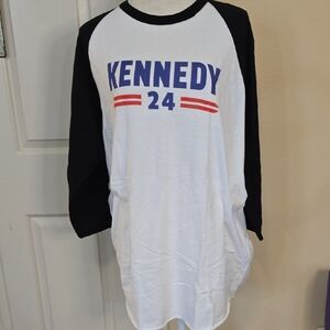 Kennedy Tultex Black and White Long Sleeve Tee